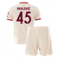 Dres Bayern Munich Aleksandar Pavlovic #45 Rezervni za djecu 2024-25 Kratak Rukav (+ kratke hlače)